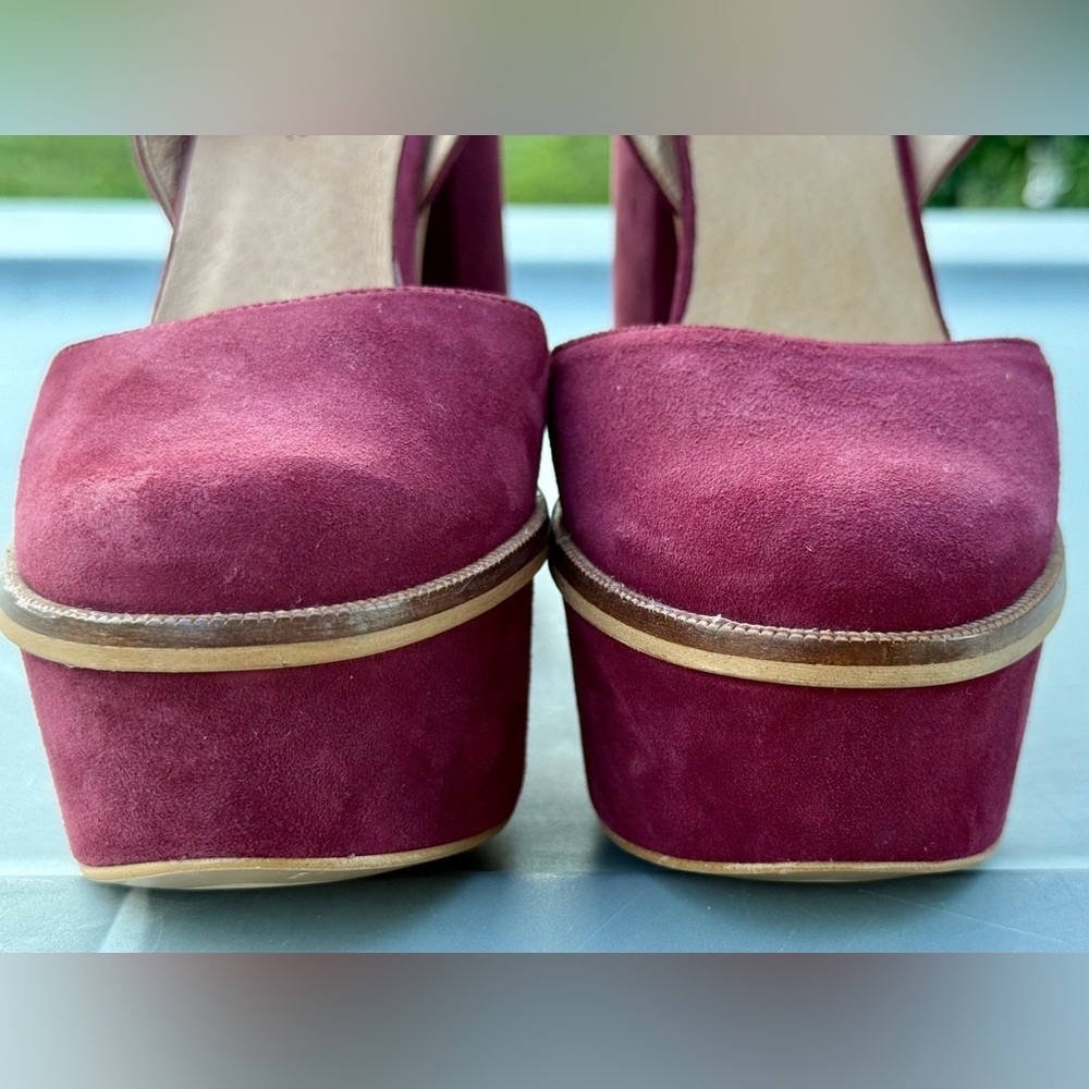 ⛵️Free People Velvet Remi Double Strap Platform Heels - Picture 10 of 16